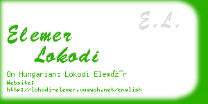 elemer lokodi business card